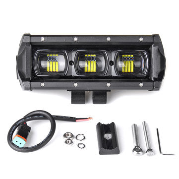 9 Inch 30W LED Work Light Bars 9D Lens Single Row 6000K 9-32V For Off Road 4WD Trucks SUV ATV Traile