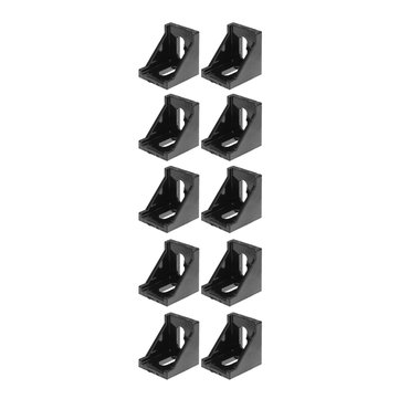 Suleve AJ28 10Pcs 2028 Black Aluminium Angle Corner Joint 20 Series Aluminum Extrusion 28x28mm Ri