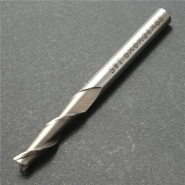 5pcs 6mm 2 Flute End Mill Cutter Spiral Drill Bit CNC Tool 6x6x24x68mm