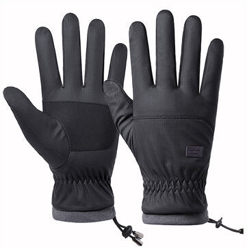 Winter Men Women Touch Screen Driving Gloves Windproof Waterproof Outdoor Skiing ... (COLOR.: BLACK)