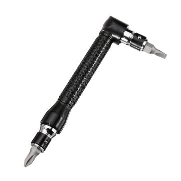 Drillpro 1/4 Inch L shaped Screwdriver Bits Wrench with 10Pcs Screwdriver Bits