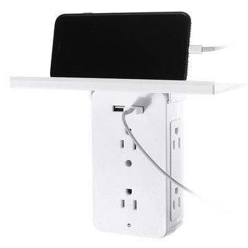 Multifunction 8 Port 6 Outlet Extenders Surge Electrical Socket Protector Washroom Extenders 2 USB P