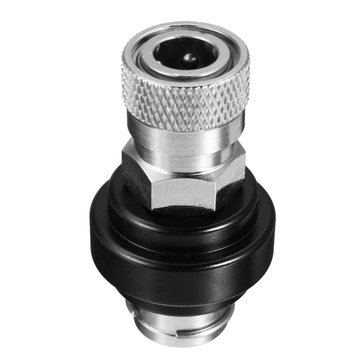 1/8 Inch NPT Black Copper Alloy Paintball Replacement Slide Check Quick Connect Adapter Disconect