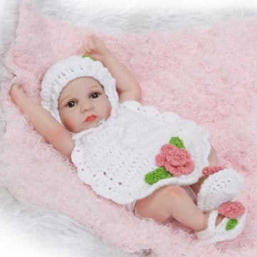 11 Inch Lifelike Newborn Reborn Silicone Vinyl Baby Girls Doll + Clothes Gift