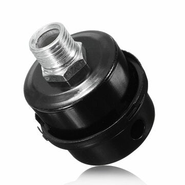 MPT1/2Inch 20mm Thread Dia Black Metal Air Compressor Intake Filter Noise Muffler Silencer