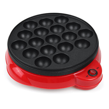18 Holes Electric Takoyaki Octopus Ball Baking Machine Maruko Maker with Grill Pan Professional Cook