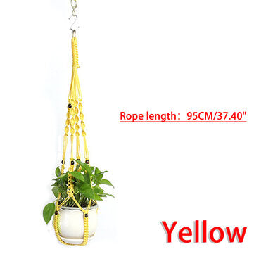 Nylon Rope Tassel Flower Pot Hanging Basket Net Knotted Rope ... (COLOR.: 1)