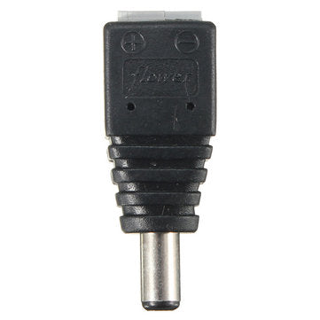 10PCS LUSTREON DC Power Male 5.5*2.1mm Connector Adapter Plug Cable Pressed for LED Strips 12V