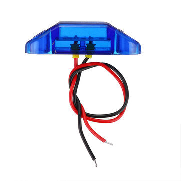 4Pcs Blue 3LED 24V Side Marker Indicator Light Clearance Lamp Truck Trailer Lorry Van