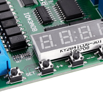 DC 12V 8 Channel Multifunction Timer Delay Relay Board Timing Loop Interlock Self-locking Momentary