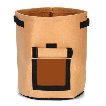 2Pcs 10 Gallon 37L Khaki Potato Planting Bag Pot Planter Vegetable Container Growing Garden