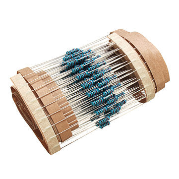 600pcs 1/4W 220 ohm Resistor +/- 1% ROHS1/4w 220R ohm Metal Film Resistors 0.25W Watt Color Ring Res
