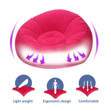 Thicken Air Portable Creative Fast Inflatable Sofa Cushion Lazy Chair Sleep Bed Garden Balcony Stool