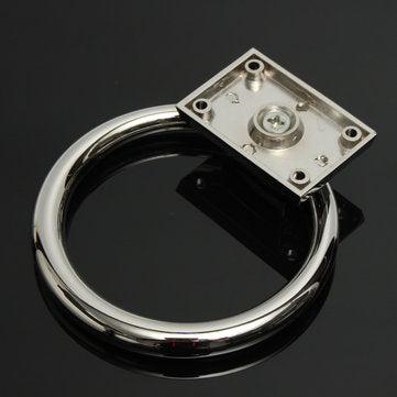 Stainless Steel Knocker Pulls Handle Pull Rings Shiny Silver for Wooden Door Chair