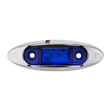 10Pcs Blue 3LED 24V Side Marker Indicator Light Clearance Lamp Truck Trailer Lorry Van