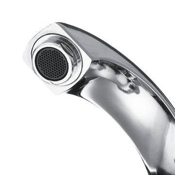 Modern Swan Neck Chrome Bathroom Basin Faucet Waterfall Spout Single Handle Sink Bath Single Cold Ta
