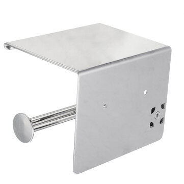 Stainless Steel Toilet Paper Roll Towel Holder Tissue Bath Accessory Storage Hooks