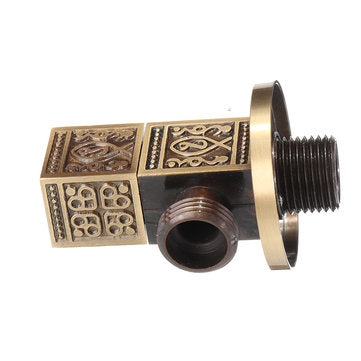 Antique Brass Triangle Valve Bathroom Accessory G1/2 Brass Angle Stop Valves Filling Valves Square T