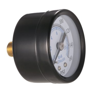 TS-40-10 1/8 Inch 160 Psi 0-10bar Compressor Compressed Air Pressure Gauge Small Double Scale Measur