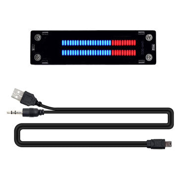 VHM-902 Mini Dual 30 Level Indicator VU Meter Stereo Amplifier Board Adjustable Light Speed Board Wi