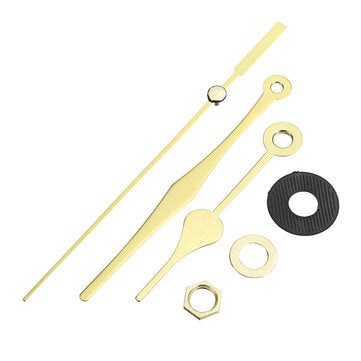 3pcs 20mm Shaft Length Gold Hands Quartz Wall Clock Silent Movement Mechanism Repair Parts