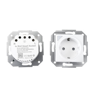 Dual WiFi Smart Light Wall Switch Socket Outlet DE EU Smart Life Tuya Wireless Remote Control Work w