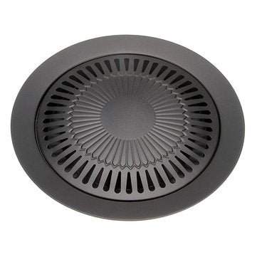 Smokeless Stovetop BBQ Grill Pan Stainless steel Card Type Non-stick Cooking Pan Round Shape Ceramic