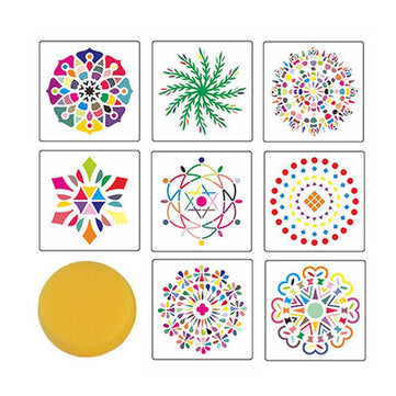 35PCS Pottery Mandala Dotting Tool Set Rock Stone Dot Art Painting Paint Stencil Tools Kit