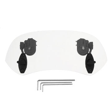 Universal Adjustable Clip On Transparent Windshield Extension Spoiler Wind Small Windscreen Deflecto