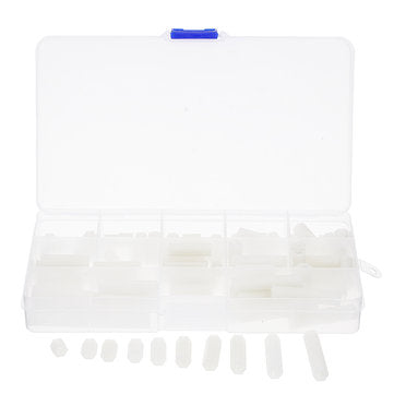 Suleve M4NH3 110Pcs M4 White Nylon Hex Column PCB Standoff Spacer Assortment (COLOR.: WHITE)
