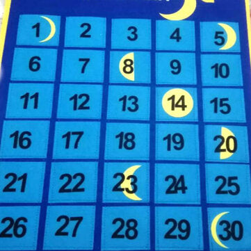 Ramadan Felt Hanging Calendar Felt Advent 30 Days Countdown Calendar Home Office Decor For Kids Gift