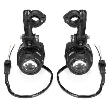 Front LED Auxiliary Fog Spot Lamp Aluminum Alloy With Light Protector Guard Cover Harness For BMW R1