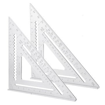 Aluminum Alloy Angle Square Triangle Ruler Roofing Carpenter Woodworking Tool (COLOR.: SILVER)