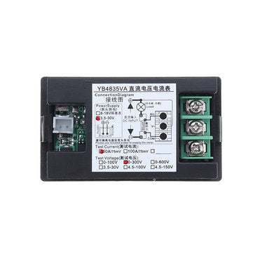 DC 300V 50A Digital Voltmeter Ammeter DC VOLT AMP Tester Gauge With Red and Green Led No Shunt With