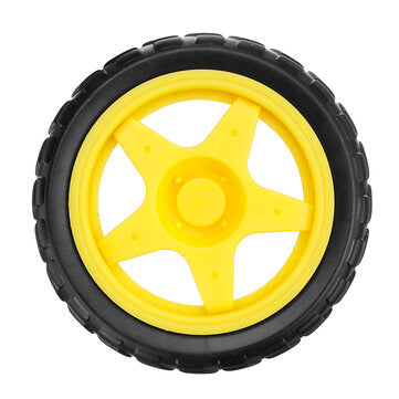 4 Pairs Smart Car Robot Plastic Tire Wheel with DC 3-6V Gear Motor for Arduino TT Motor + Tires for
