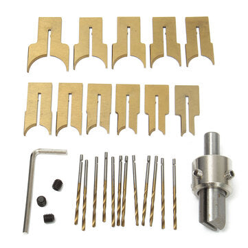 Drillpro 24pcs 6-25mm Alloy Ball Cutter Woodworking Drilling Wooden Beads Drill Rotary Bead Molding