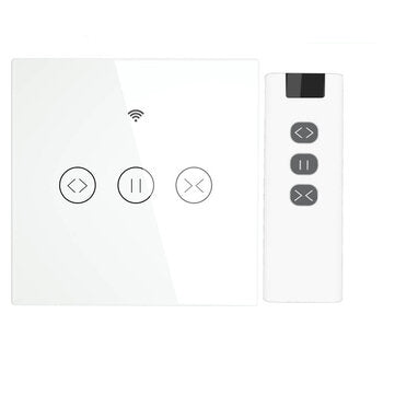 MoesHouse RF WiFi Smart Touch Curtain Blinds Roller Shutter Switch With RF Remote Controller Tuya Sm