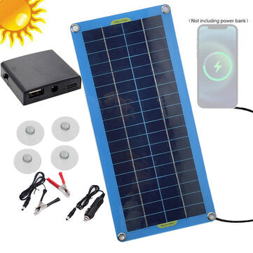 100W Polycrystalline Flexible Solar Panel Portable Multi-purpose Emergency Car Ship Camping Phone Ch