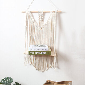 Woven Macrame Plant Hanger Holder Tapestries Wall Hanging Art Home Storage
