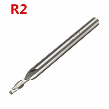 R1.5-5 Straight Shank 2 Flute End Mills R1.5/R2/R3/R4/R5 Milling Cutter Bit Tool (SIZE: 2)