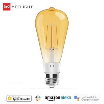 Yeelight YLDP23YL 6W E27 ST64 Smart LED Filament Bulb Work With Apple Homekit AC220-240V (Xiaomi Eco