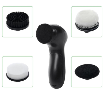 Electric Portable Shoes Polisher Cleaner with 4 Brush Heads Cleaning Brushes