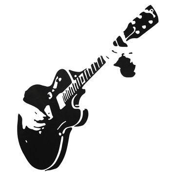 Removable Guitar Guitarist Music DIY Rock Style Decal Home Decor Art Wall Sticker Wallpaper