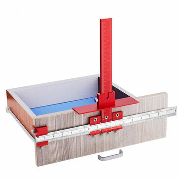 Drillpro Red Aluminum Alloy Metric/Inch Cabinet Hardware Jig 5mm Drill Guide Cabinet Handle Template