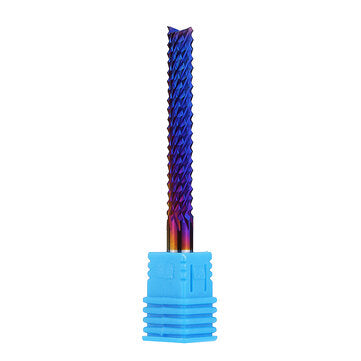 Drillpro 6mm Shank 42mm Tungsten Carbide Milling Cutter Blue Nano Coated End Mill