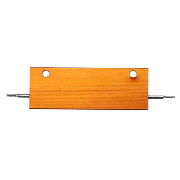3pcs RX24 100W 50R 50RJ Metal Aluminum Case High Power Resistor Golden Metal Shell Case Heatsink Res