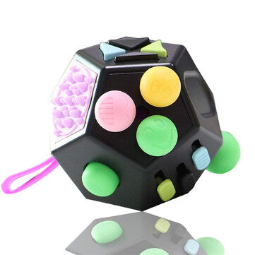 Stress Relieve Dice 12 Sided Creative Puzzle Toy Anti-anxiety Anti Stress Cube Toy Anx... (TYPE: B2)