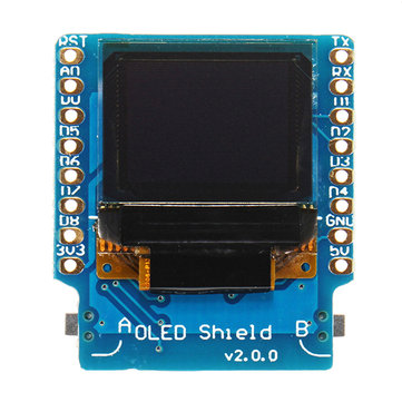 3Pcs Geekcreit OLED Shield V2.0.0 For Wemos D1 Mini 0.66" Inch 64X48 IIC I2C Two Button