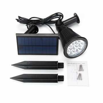 Solar 7 LED Color Changing Spot Light Wall Garden Outdoor Yard Landscape Lamp