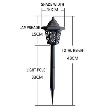 Waterproof Solar Panel LED Mosquito Lamp Light-Control Fly Bug Insect Zapper Killer Trap Light for O